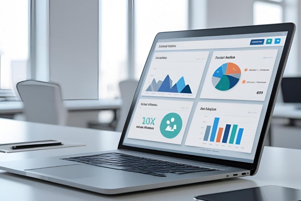 Dashboard com métricas e analytics de desempenho para acompanhamento de resultados de afiliados
